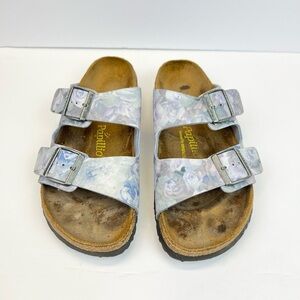 Papillio By Birkenstock Arizona Womens Size 8 Sandals Shoes Silky Floral Print